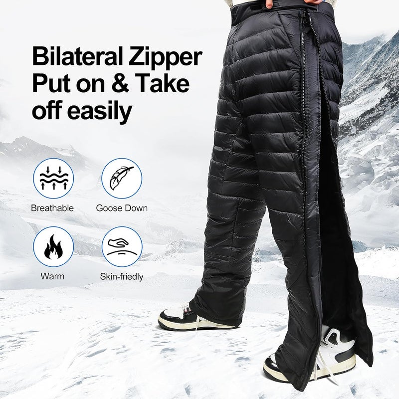 Tapasimme Men's Winter Ultra Warm Utility Down Pants Insulated Outdoor Windproof Compression Snow Pants High Waisted - Image 2